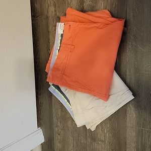 Crown and ivy pants * 2 pairs*  khaki and coral.  Size 8